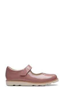 Clarks Pink Multi Fit Dusty Pat Crown Jane Shoes (842807) | €25 - €26