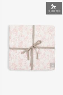The Little Tailor Pink Baby Easter Bunny Print Muslin Blanket (842851) | OMR9
