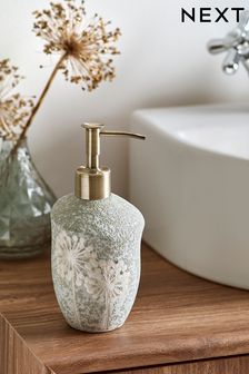 Green Sage Floral Soap Dispenser