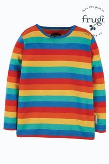 Frugi Rainbow Organic Cotton Long Sleeve Rainbow Top (843088) | $39 - $44