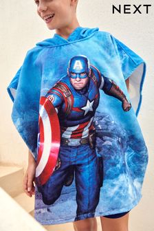 أزرق داكن Captain America - رداء تغطية للجسم قماش منشفة (3-16 سنة) (843151) | 10 ر.ع - 12 ر.ع