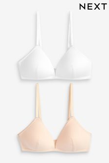 Nude/White First Bra Light Pad Non Wire Bras 2 Pack (843350) | LEI 126