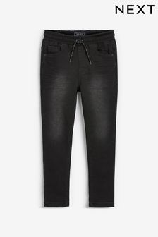 Pull-On Waist Black Skinny Fit Jersey Stretch Jeans With Adjustable Waist (3-16yrs) (843409) | €19 - €28