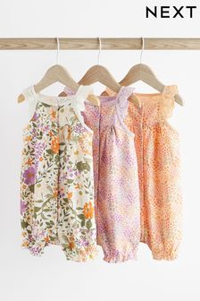 Purple Floral Baby Vest Rompers 3 Pack (843691) | NT$750 - NT$930