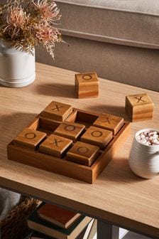 Brown Bronx Wooden Noughts & Crosses Game Ornament (843778) | 11 BD