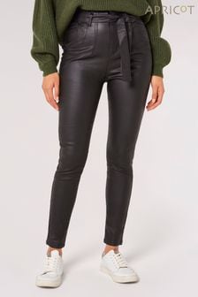Apricot Black Leather Look Belted Trousers (843856) | KRW83,300