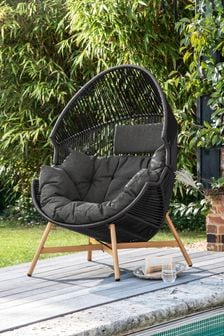 Black Helsinki Garden Single Egg Chair (844026) | €550