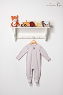 The Essential One Unisex Baby Sleepsuit In Khaki/White Stripe (845060) | €18.50