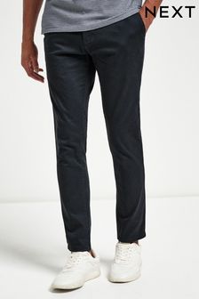 V barvi oglja - Oprijet kroj - Raztegljive chino hlače (845228) | €21