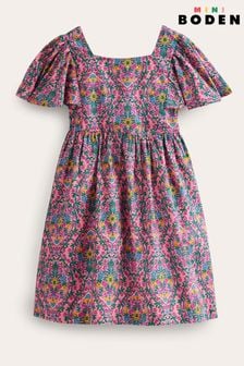 Boden Pink Flutter-Sleeve Printed Dress (845601) | TRY 577 - TRY 669