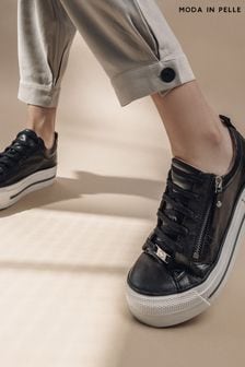 黑色 - Moda In Pelle Filician拉鍊及綁帶厚底運動鞋 (846060) | NT$6,020