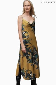 AllSaints Gold Hadley Diana Dress (846447) | €178