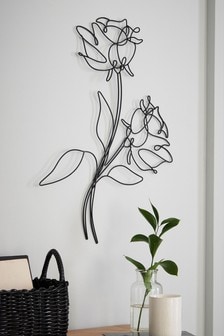 Wire Floral Wall Art