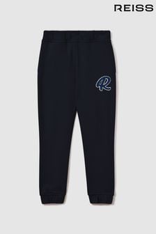 Azul marino - Pantalones de chándal con cintura elástica y motivo de algodón Toby de Reiss (846795) | 55 €