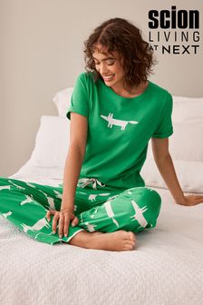Verde Domnul Fox - Pijama din bumbac Scion At Next (847328) | 171 LEI