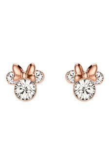 Disney Minnie Mouse Rose gold Silver Plated brass Crystal Earring Studs (847722) | €25