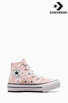 Converse Pink Floral Textured Eva Lift Youth Trainers (848191) | KRW128,100