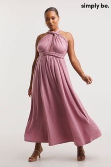 Розовое платье макси для подружки невесты Simply Be (849816) | €46