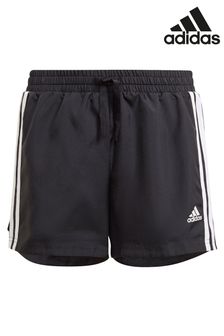 adidas Black Performance 3-Stripes Shorts (851539) | $25