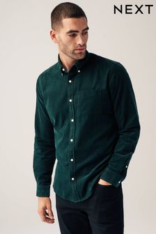 Green - Corduroy Long Sleeve Shirt (851768) | kr490
