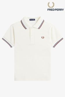 Светло-бежевый/темно-синий/коричневый - Детская рубашка поло с контрастной отделкой Fred Perry (851862) | €66 - €73