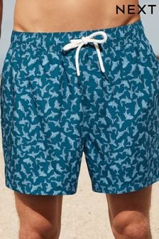 Blue Shark Regular Fit Printed Swim Shorts (852126) | 93 SAR