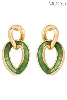 Mood Gold Mother Of Pearl And Polished Interlinked Drop Earrings (852513) | €16