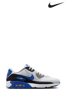 Nike White/Blue Air Max 90 Trainers (852523) | kr1,623