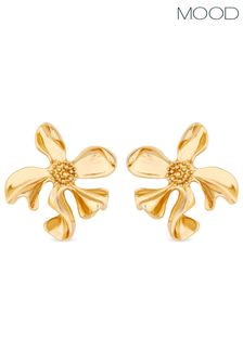 Mood Gold Polished Dipped Flower Stud Earrings (852977) | 801 UAH