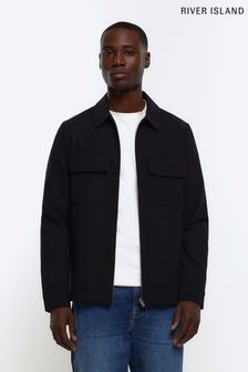 River Island Black Smart Shacket (853098) | $80