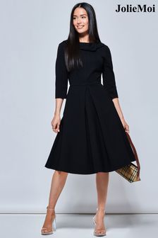 Jolie Moi Sloan 3/4 Sleeve Black Midi Dress (853112) | 130 €