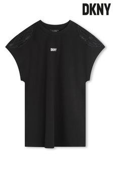 تيشرت أسود بشعار بكم قصير من DKNY (853212) | 494 د.إ - 550 د.إ