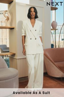 Ecru Rochelle Humes Double Breasted Tailored Blazer (853349) | €77