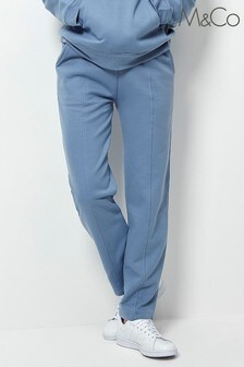Pantalon de jogging M&Co bleu coupe droite