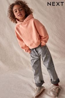 Orange Apricot Cropped Hoodie (3-16yrs) (854243) | AED53 - AED77