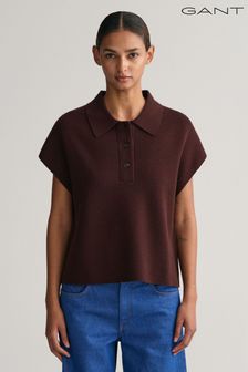 GANT Red Cropped Polo Vest Tank (854306) | €91