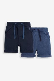 JoJo Maman Bébé Navy Blue 2-Pack Jogger Shorts (854327) | $35