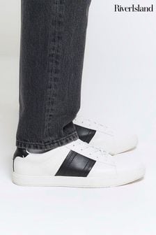 Белый - River Island кроссовки с полосками в университетском стиле (854357) | €46