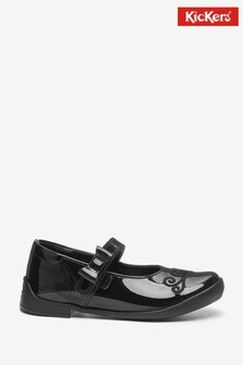 נעלי מרי-ג'יין מבריקות מעור עם לבבות לפעוטות של Kickers דגם Bridie (854588) | ‏210 ₪
