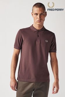 Кирпично-коричневый - Однотонная рубашка поло Fred Perry (854741) | €110