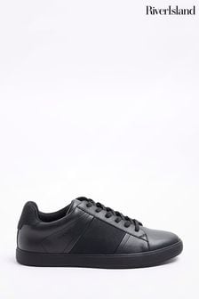 Черный - River Island кроссовки с полосками в университетском стиле (854874) | €46