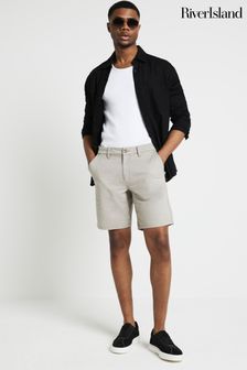River Island Grey Laundered Chinos Shorts (855049) | kr389