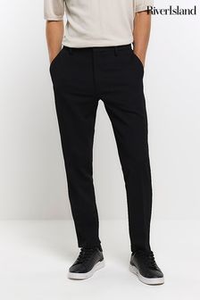 Черный - строгие брюки из вафельного трикотажа River Island (855138) | €46