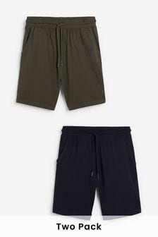 Navy Blue/Khaki Green Lightweight Shorts 2 Pack (855302) | TRY 252