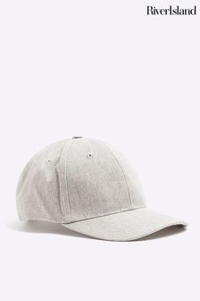 River Island Grey Linen Cap (855376) | $22