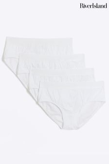 River Island White Boxers 4 Pack (855609) | SGD 48