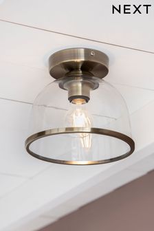 Brass Gloucester Flush Fitting Ceiling Light (855766) | €53