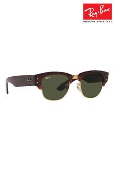 Ray-Ban Brown Mega Clubmaster Sunglasses (856886) | LEI 979