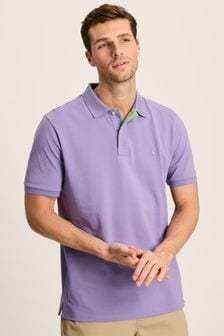 Joules Woody Purple Regular Fit Cotton Pique Polo Shirt (858231) | $48