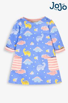 JoJo Maman Bébé Cornflower Dino Print A-Line Dress (858733) | OMR11